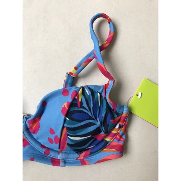 Tabitha Brown Target Bikini Top Floral Padded Underwire - Picture 4 of 7